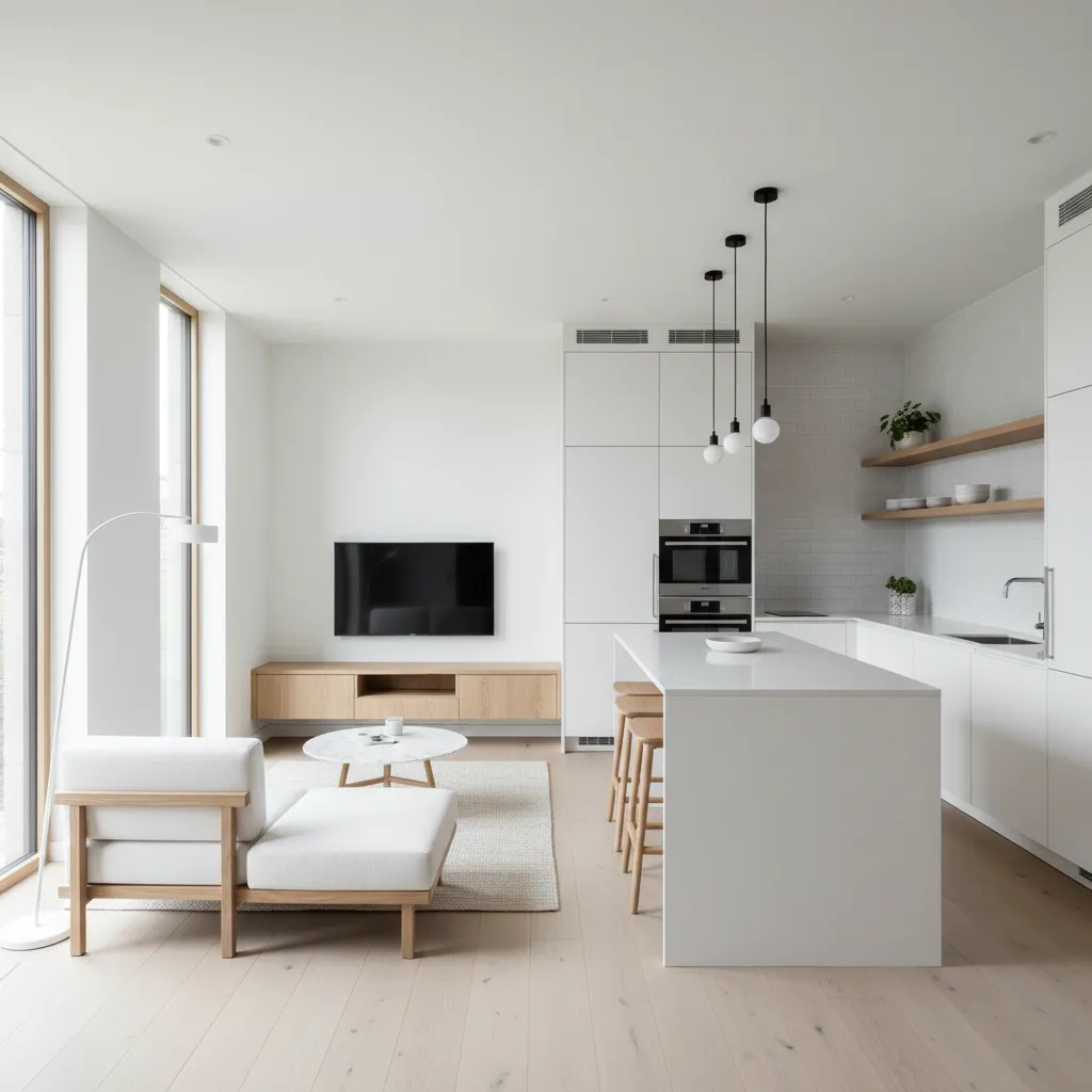 Interior rumah kecil konsep ruang terbuka