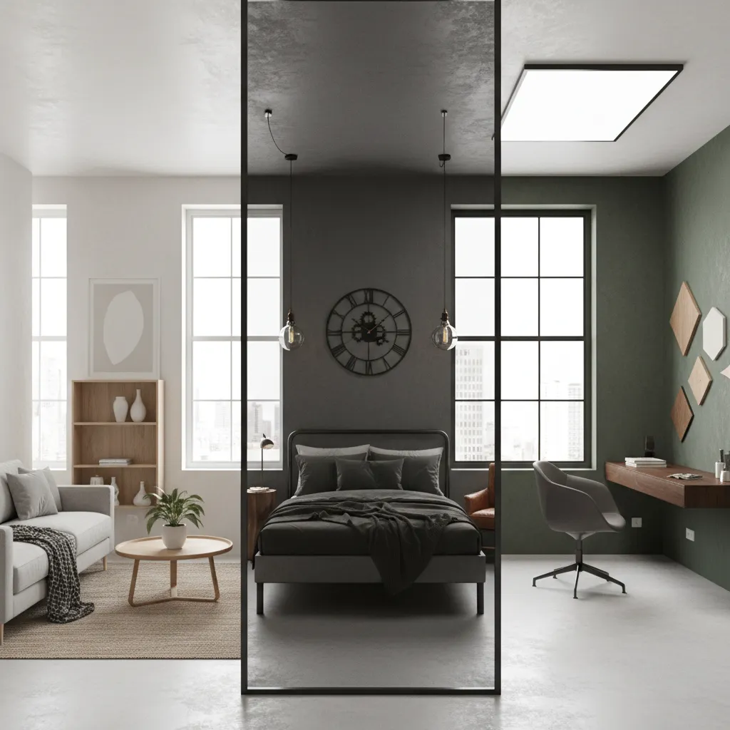 Comparación de diferentes estilos de pintura interior en un hogar
