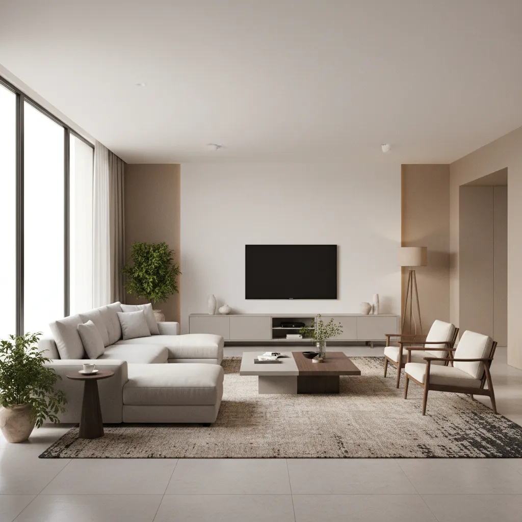 interior design scene created using downloaded 3D furniture models