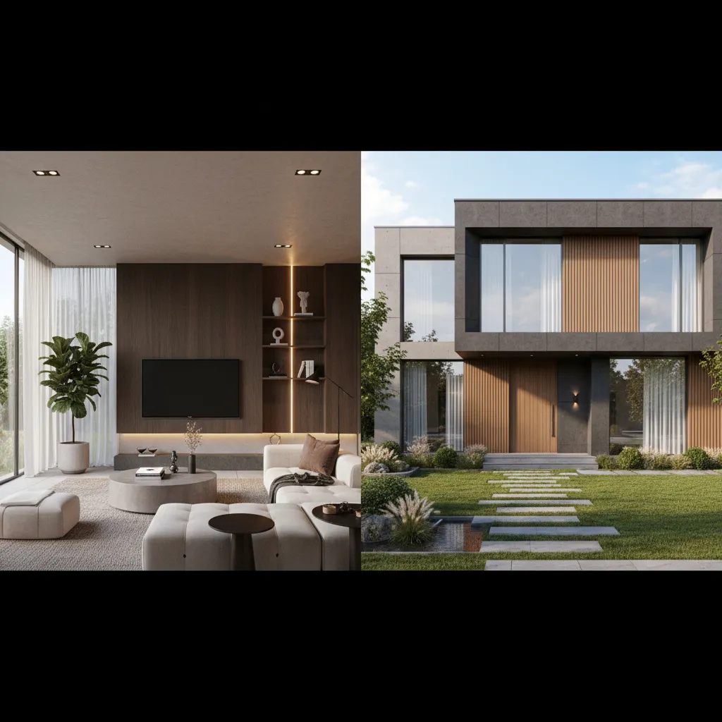 Interior Decoration vs Exterior Decoration: Key Differences, Goals, and Materials