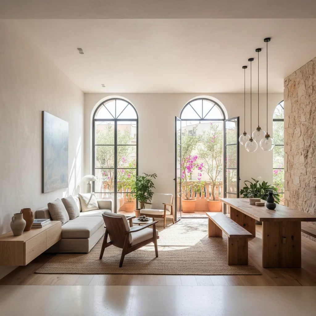 Apartamento moderno en Barcelona con diseño interior contemporáneo