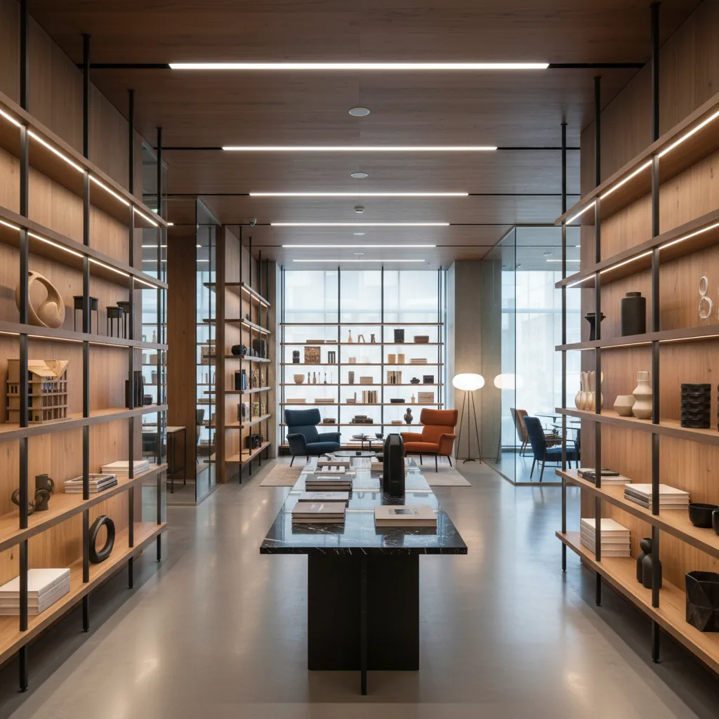 Diseño interior moderno de una tienda comercial