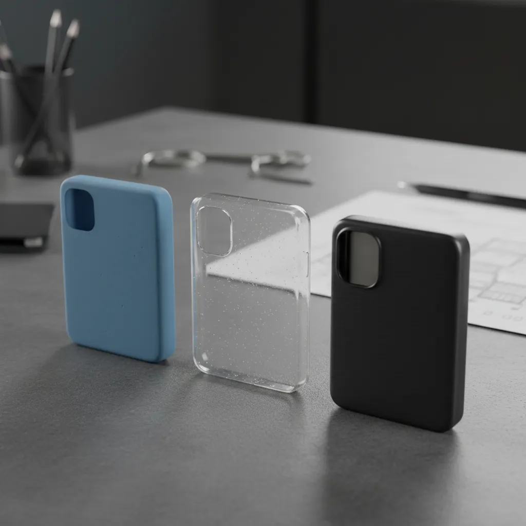 Comparación de materiales de fundas para iPhone como silicona, TPU y policarbonato
