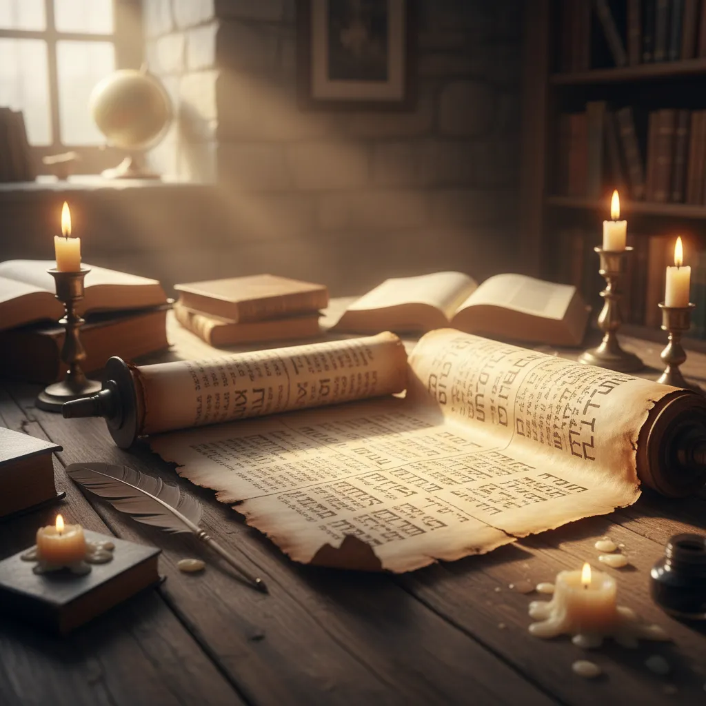 Ancient scroll of Isaiah illuminated by warm light symbolizing biblical prophecy