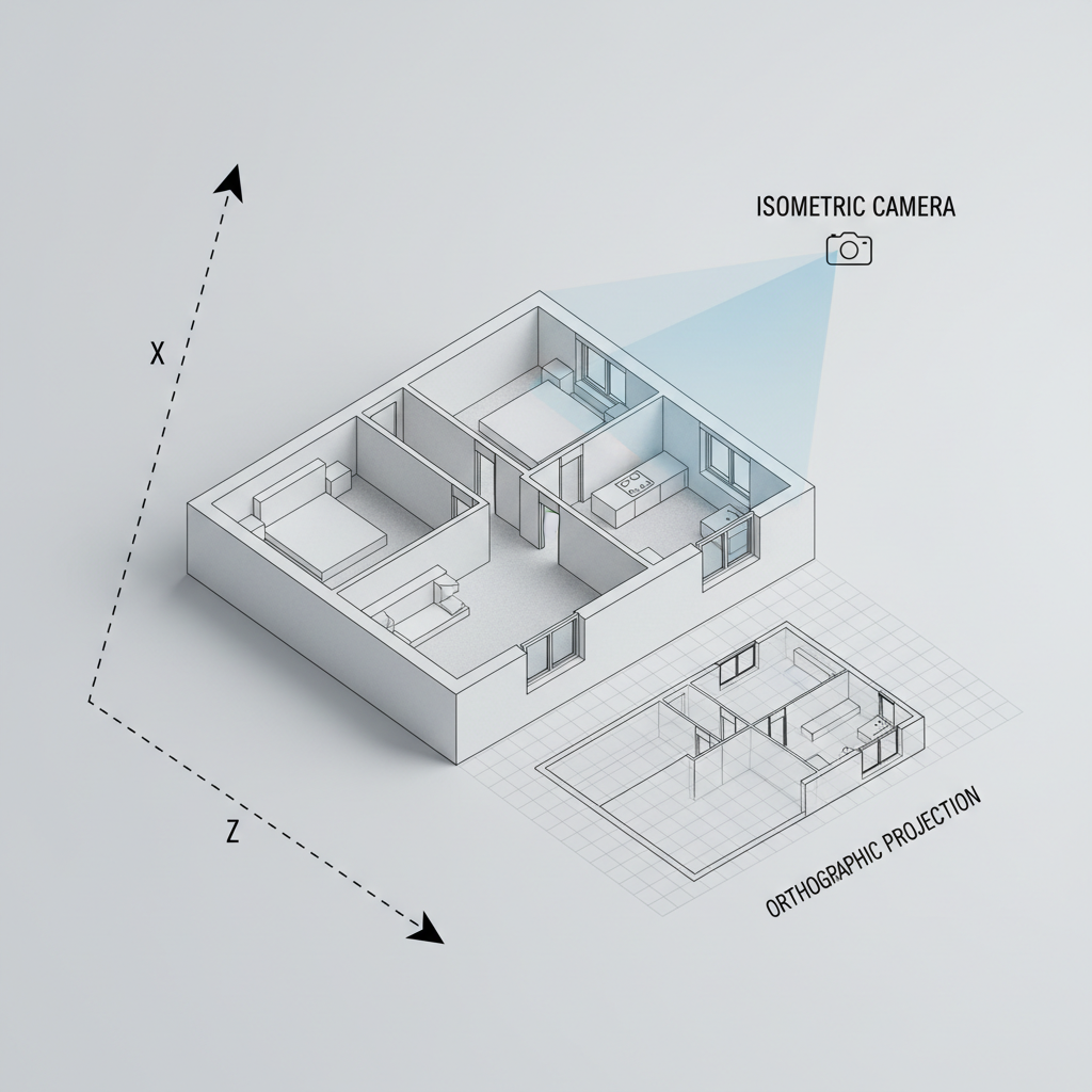 Fix Distorted 3D Isometric Floor Plan