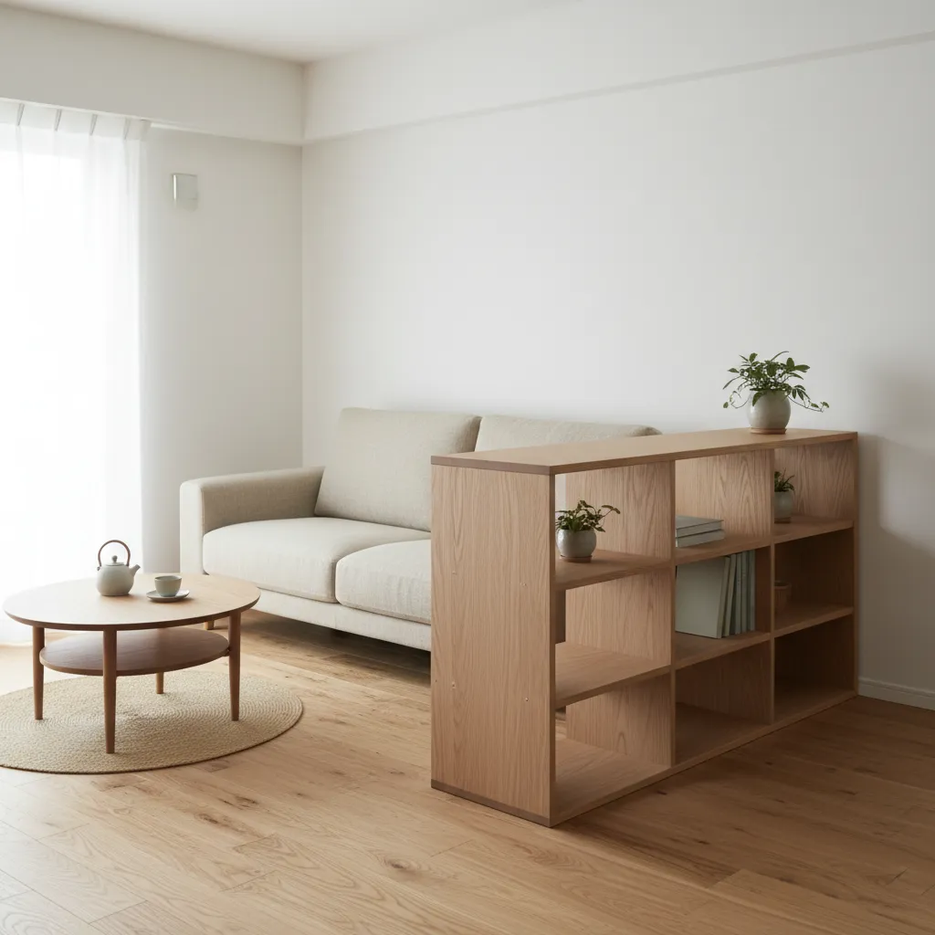 家具の背中を活かした収納技巧と動線規画の両立