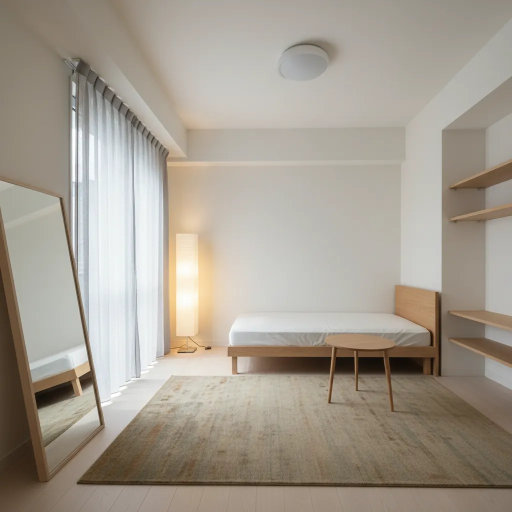 光と色で広く見せる｜日式風の“余白”が空間を伸ばす