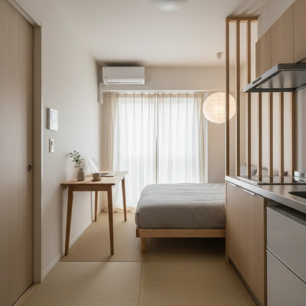 一人暮らし学生の部屋レイアウト5選｜日本の小空間デザインで差がつく: 東京・大阪・京都の1R/1Kを心地よく。動線と収納を整えて“勉強も休息も”叶えるレイアウト術