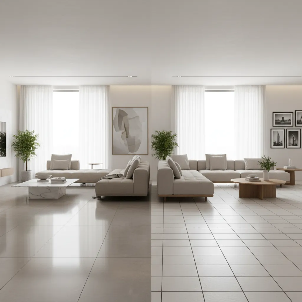 Jointless Tiles vs Traditional Tiles for Modern Interiors