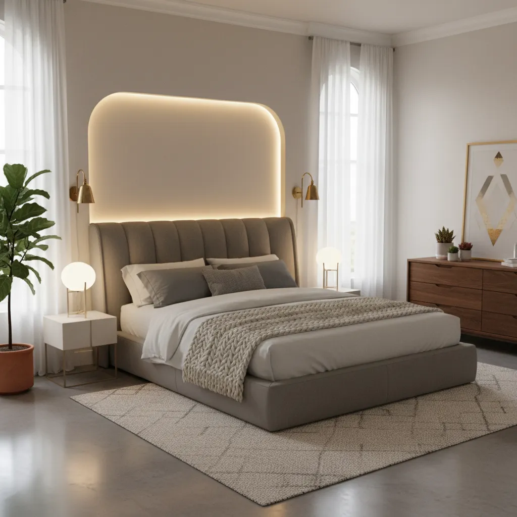 Habitación virtual moderna diseñada en un juego de decoración