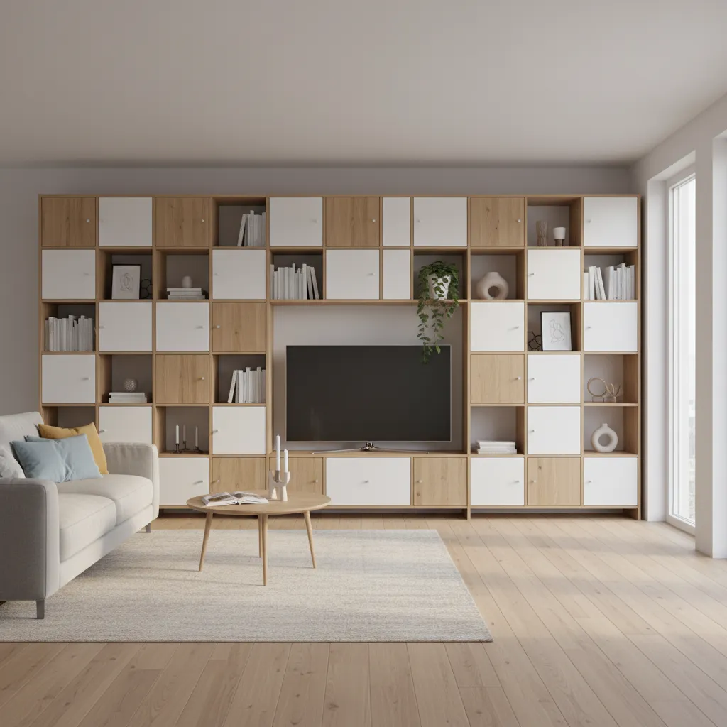 How Interior Designers Use Kallax Shelves with Doors