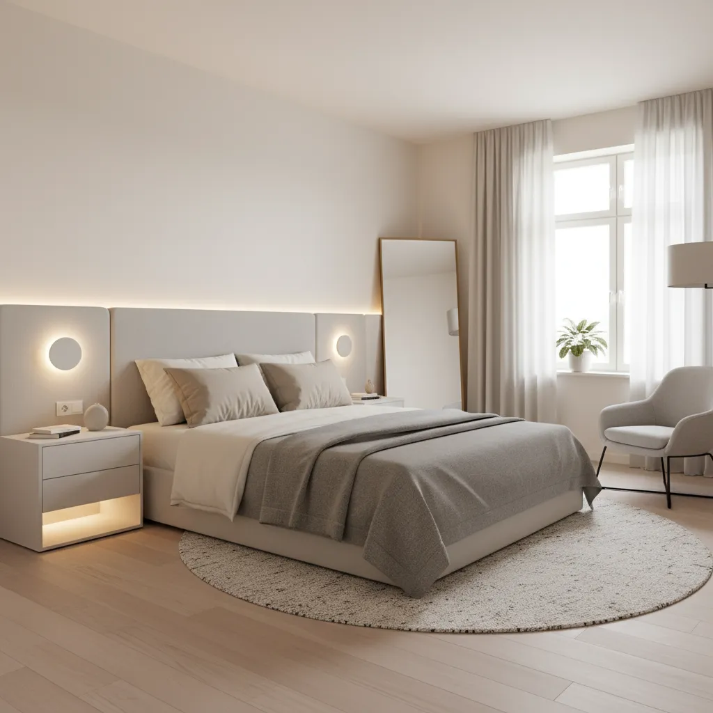 Contoh kamar tamu di lantai pertama rumah dua lantai