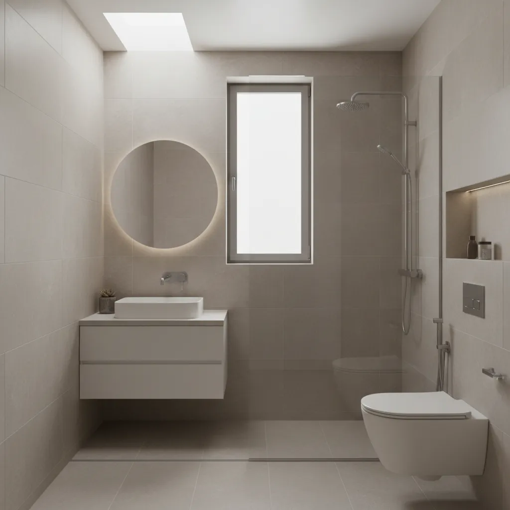 Contoh kamar mandi minimalis dalam rumah ukuran sedang