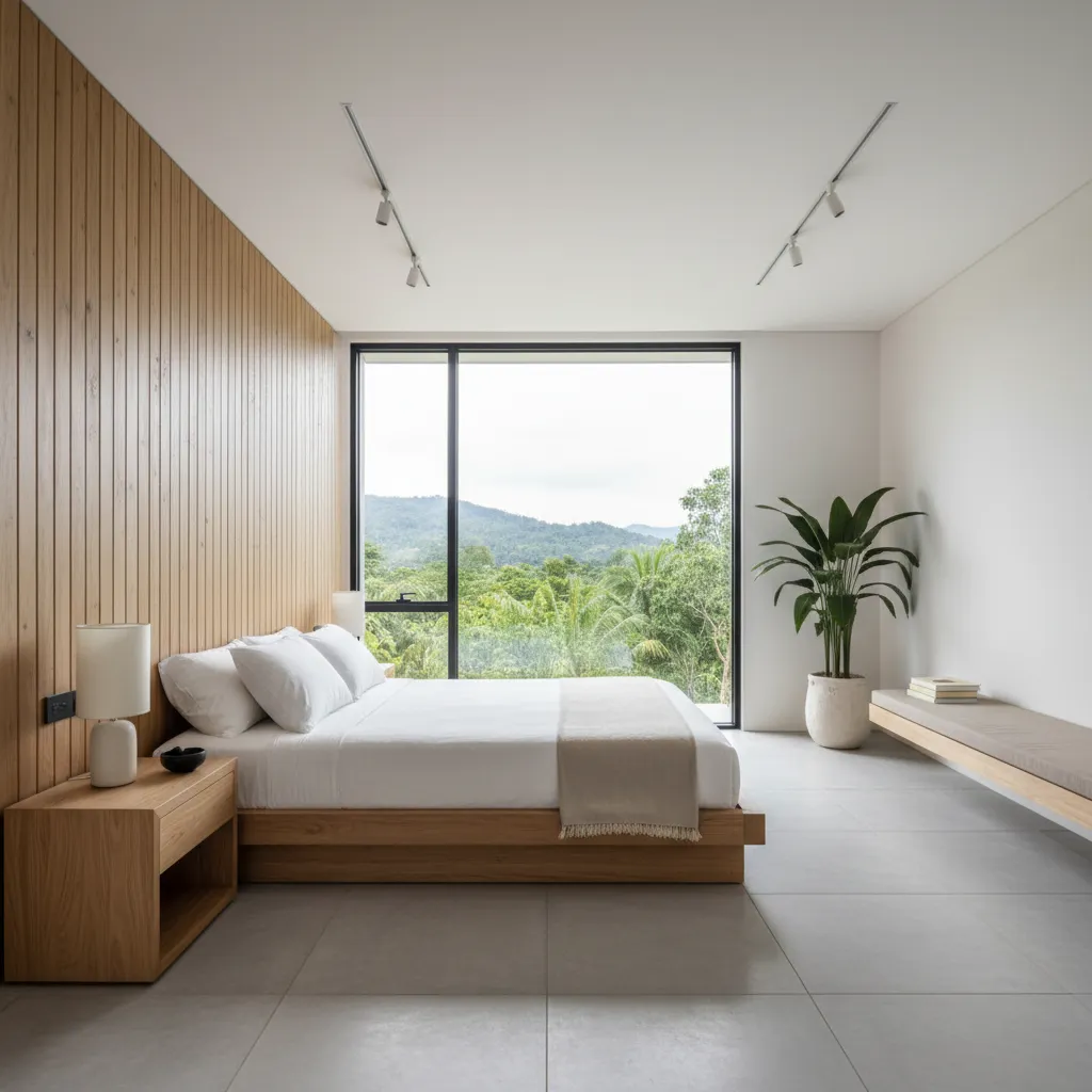 Kamar tidur paviliun minimalis sederhana