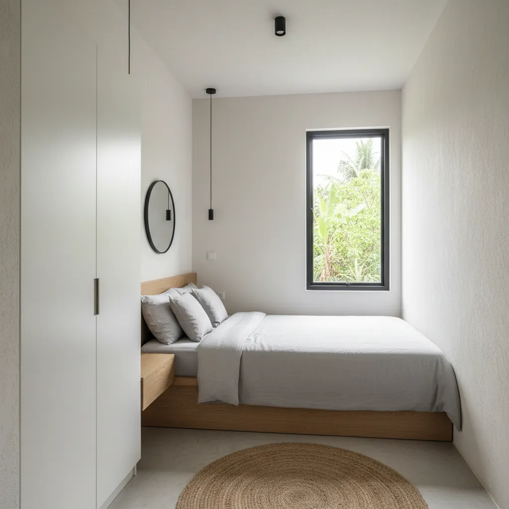 Contoh kamar tidur kecil yang efisien di rumah minimalis