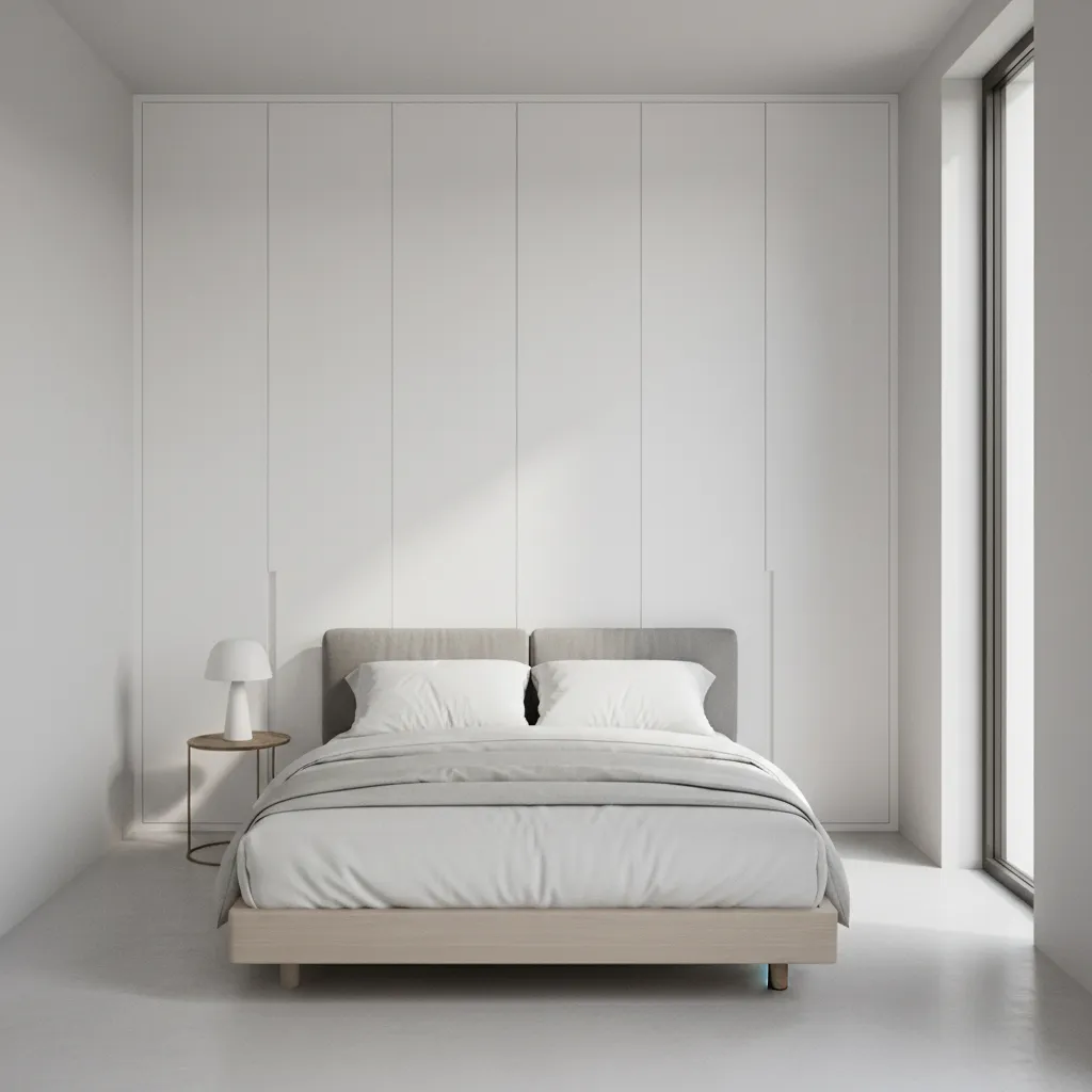 Kamar tidur kecil dengan furnitur hemat ruang