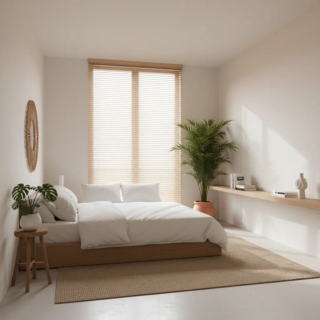 Interior kamar tidur minimalis ukuran sedang