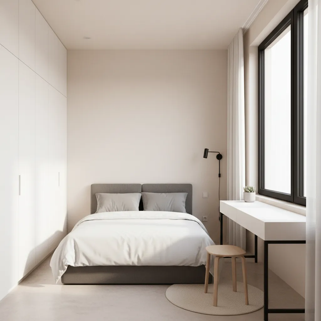 Kamar tidur ukuran 3x3 pada rumah kecil