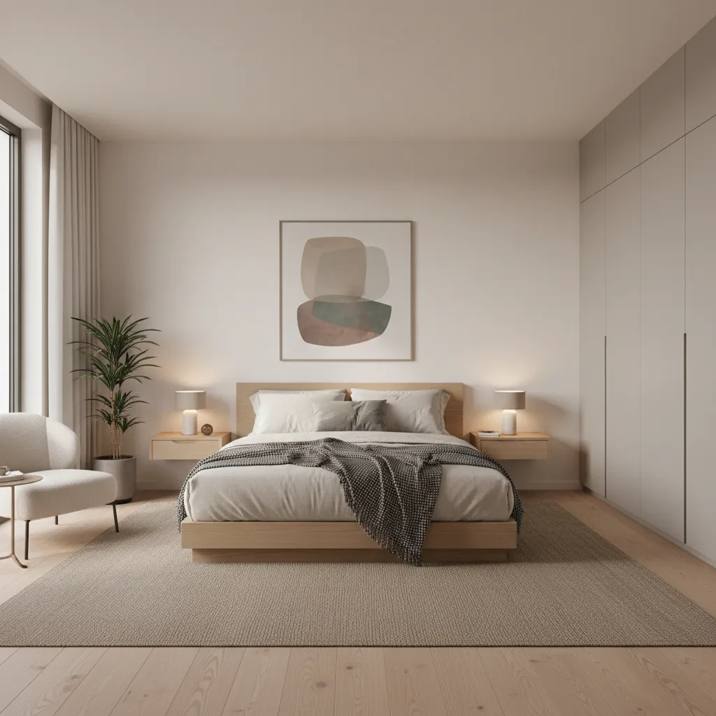 Desain kamar tidur minimalis dalam rumah modern