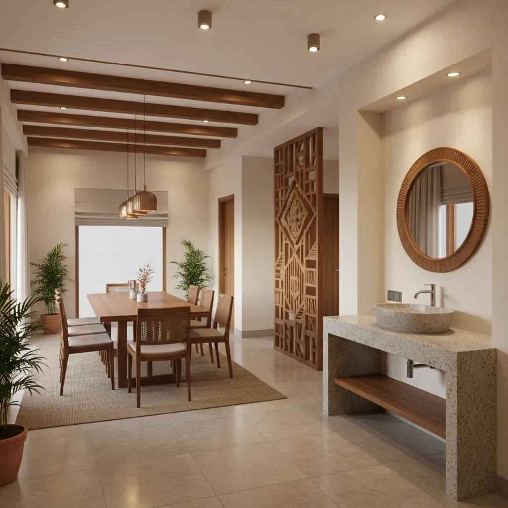 Kerala Dining Hall Wash Basin Designs for Dining Room