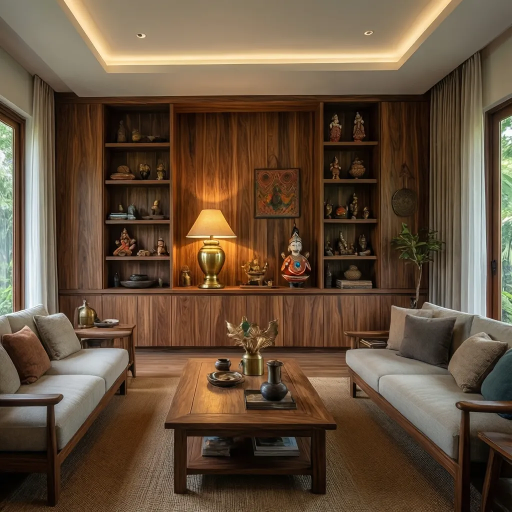 Showcase Designs for Living Room in Kerala