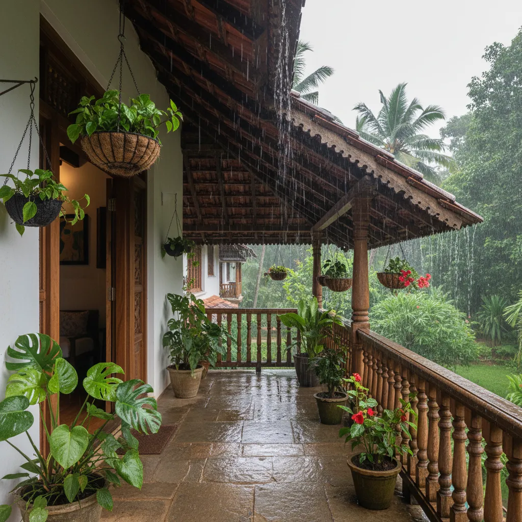 5 Balcony Designs Kerala Style That Work in Monsoon
