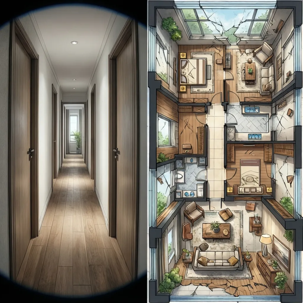 Ilustrasi kesalahan tata letak rumah dengan sirkulasi sempit