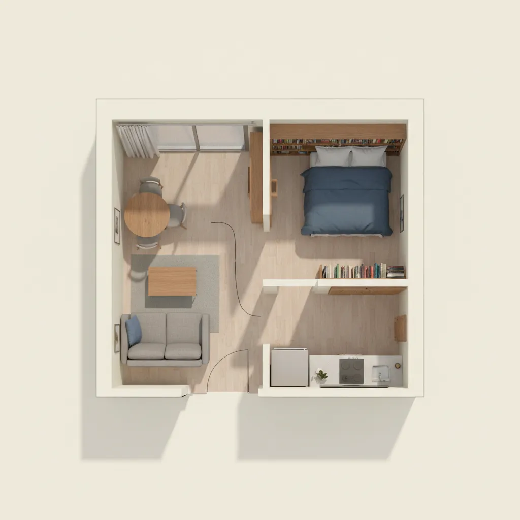 Contoh layout rumah yang terlalu sempit