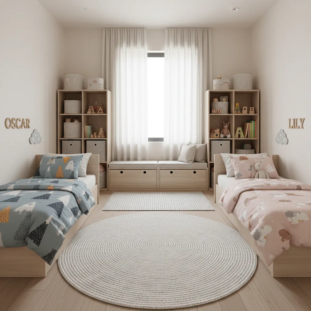 Kids Room Design for Boy and Girl: Smart Shared Bedroom Ideas
