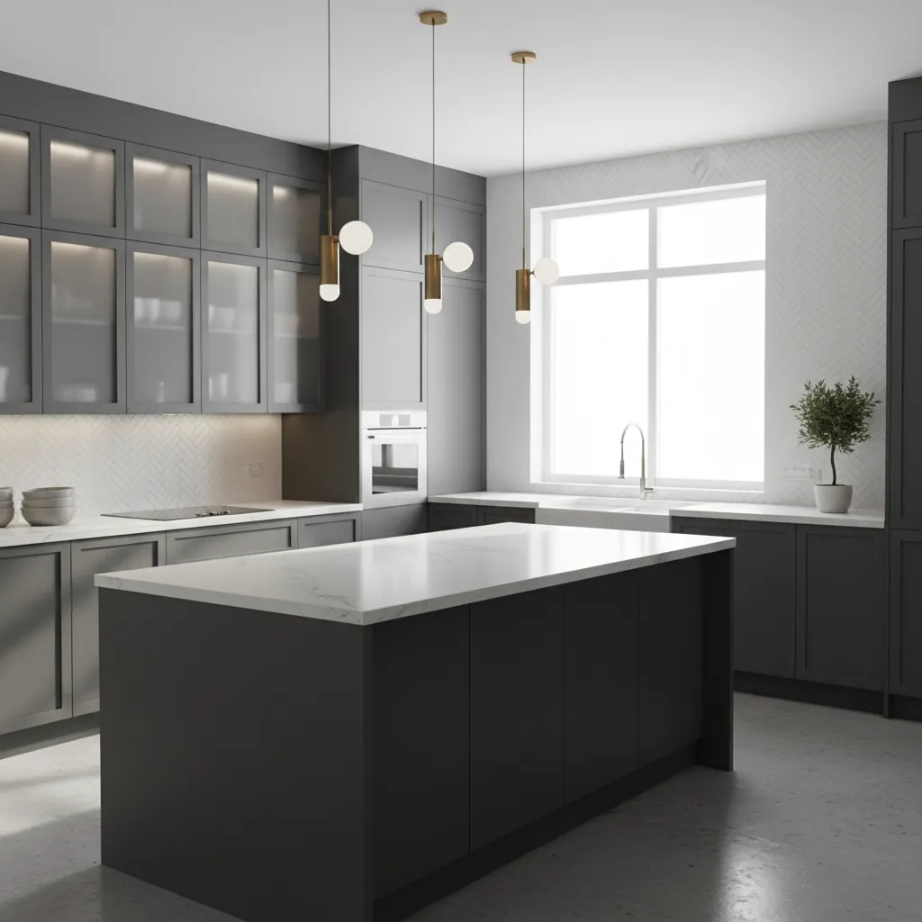 realistic 3D rendered kitchen preview created using kitchen design software