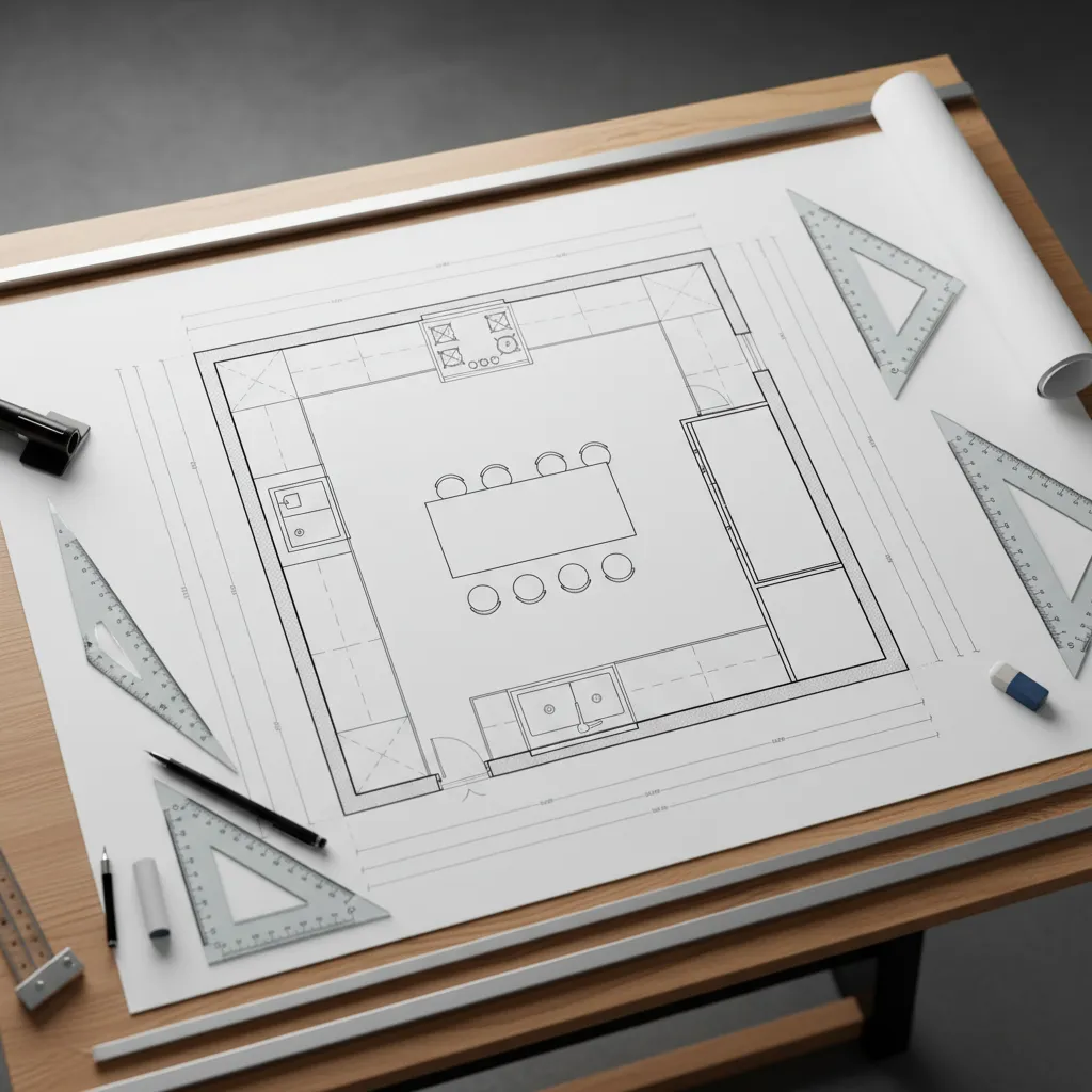 Industry Standards for Drawing Kitchen Appliances in Floor Plans