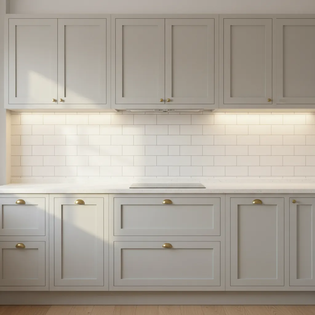 white subway tile kitchen backsplash behind countertop
