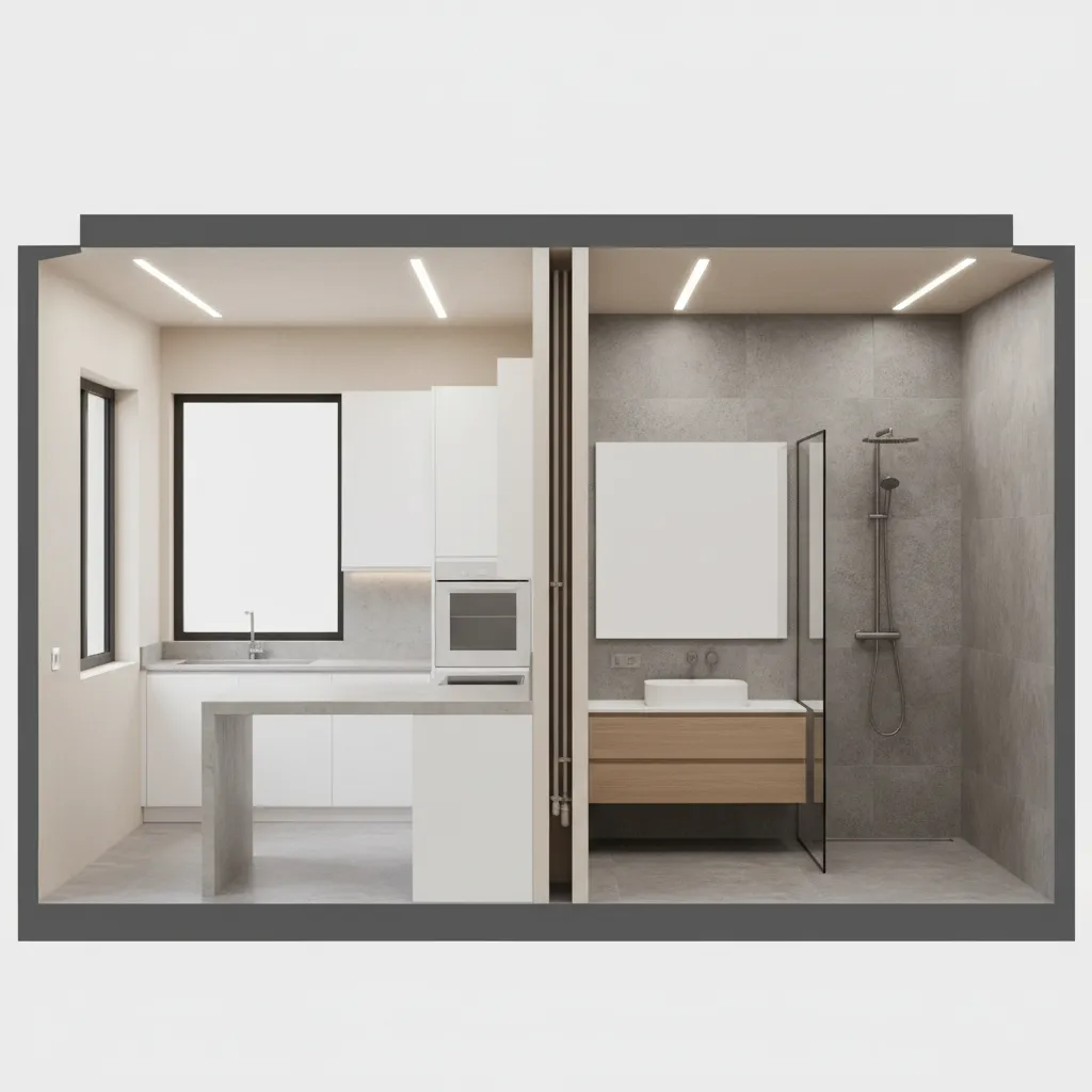 Can Kitchen and Bathroom Share a Common Wall?