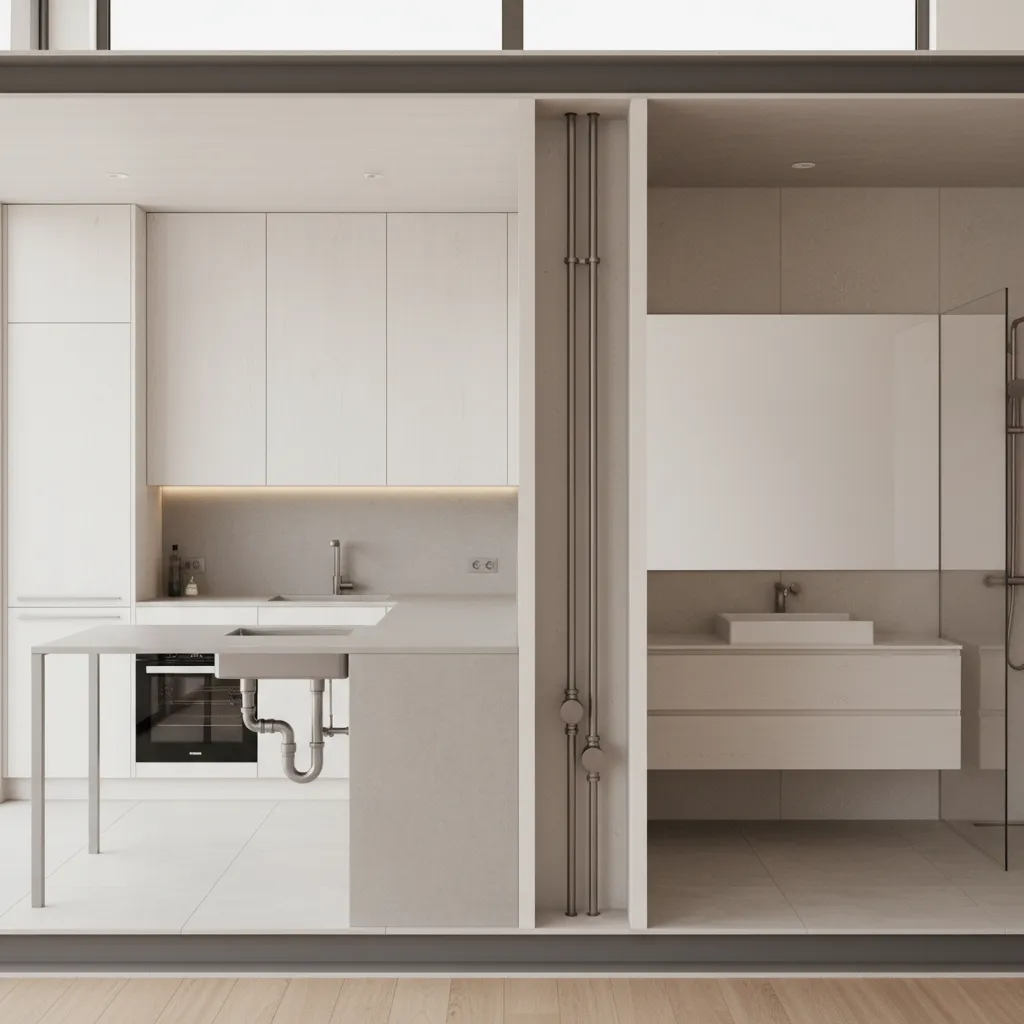 Can Kitchen and Bathroom Share a Common Wall?