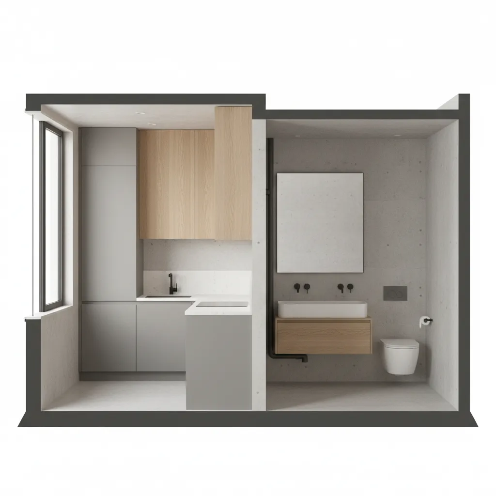 Can Kitchen and Bathroom Have a Common Wall?