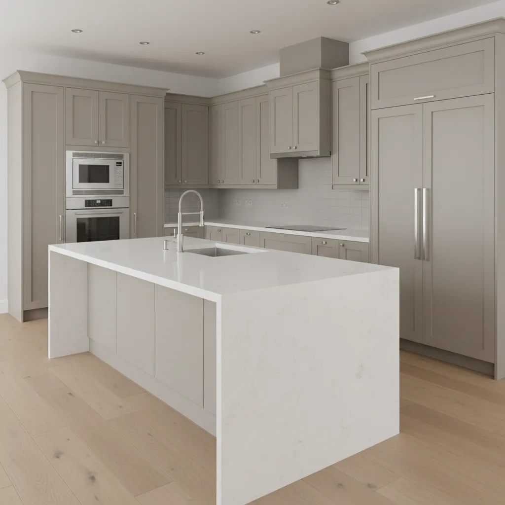 modern kitchen showing cabinets countertops and appliances representing renovation budget breakdown