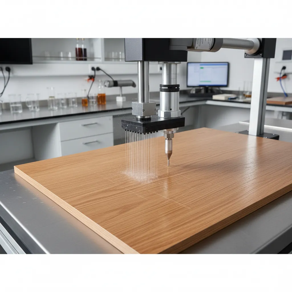 Testing durability of kitchen cabinet finishes in a lab environment