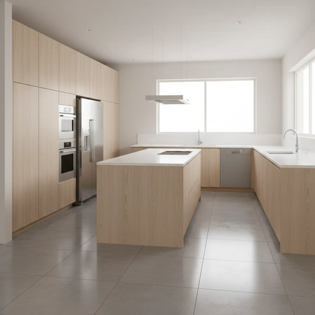 3D kitchen cabinet layout created in kitchen design software
