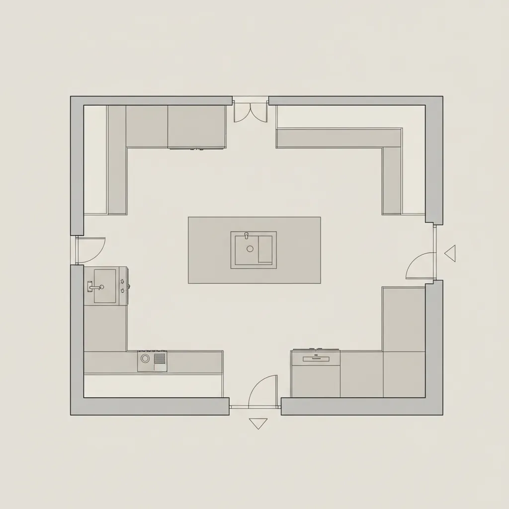 kitchen countertop layout plan with island and measurements for granite installation