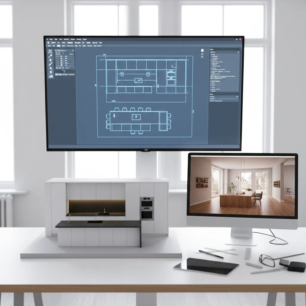 digital kitchen floor plan planning for renovation