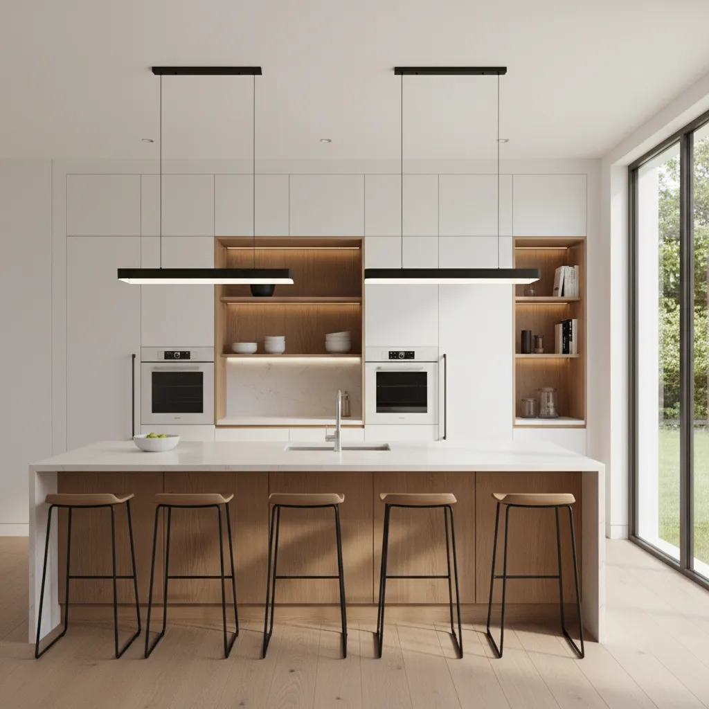 realistic 3D kitchen design rendering created with professional planning software