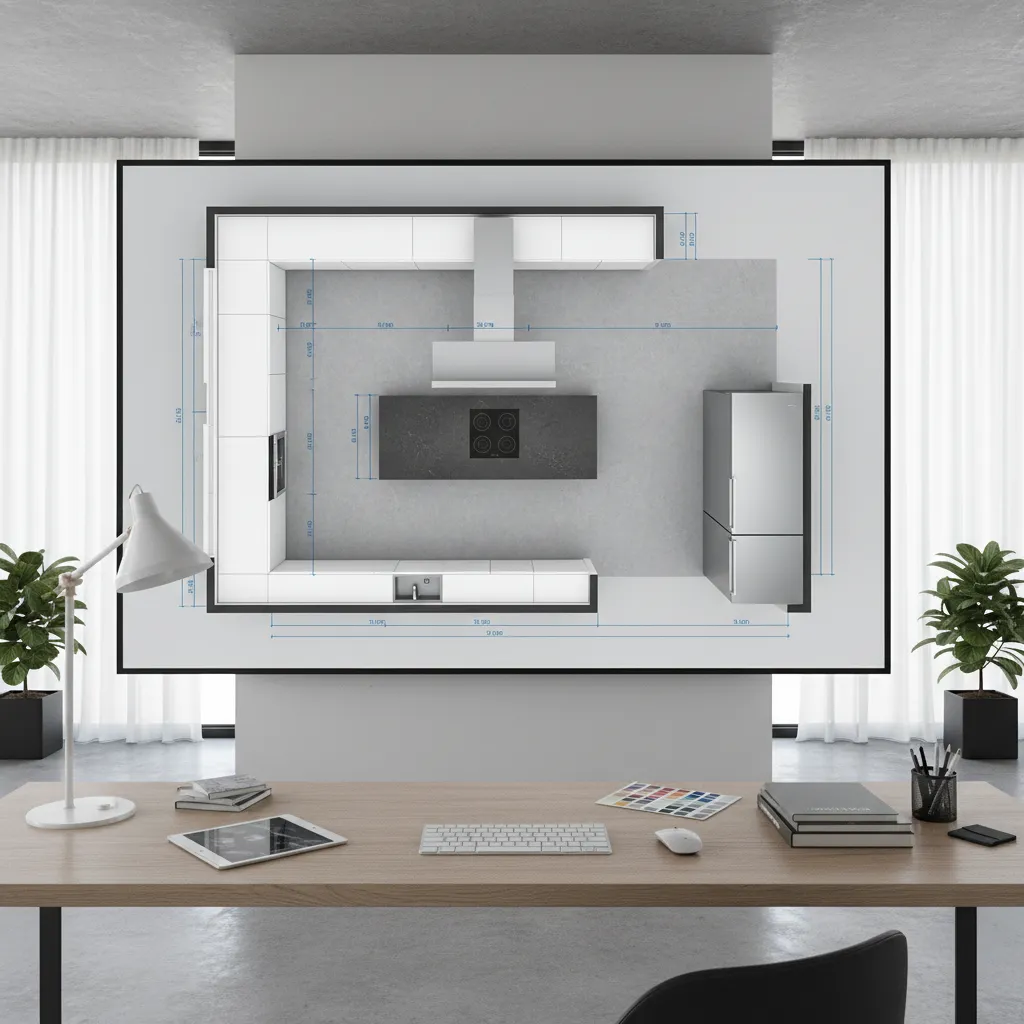 digital kitchen floor plan planning before renovation