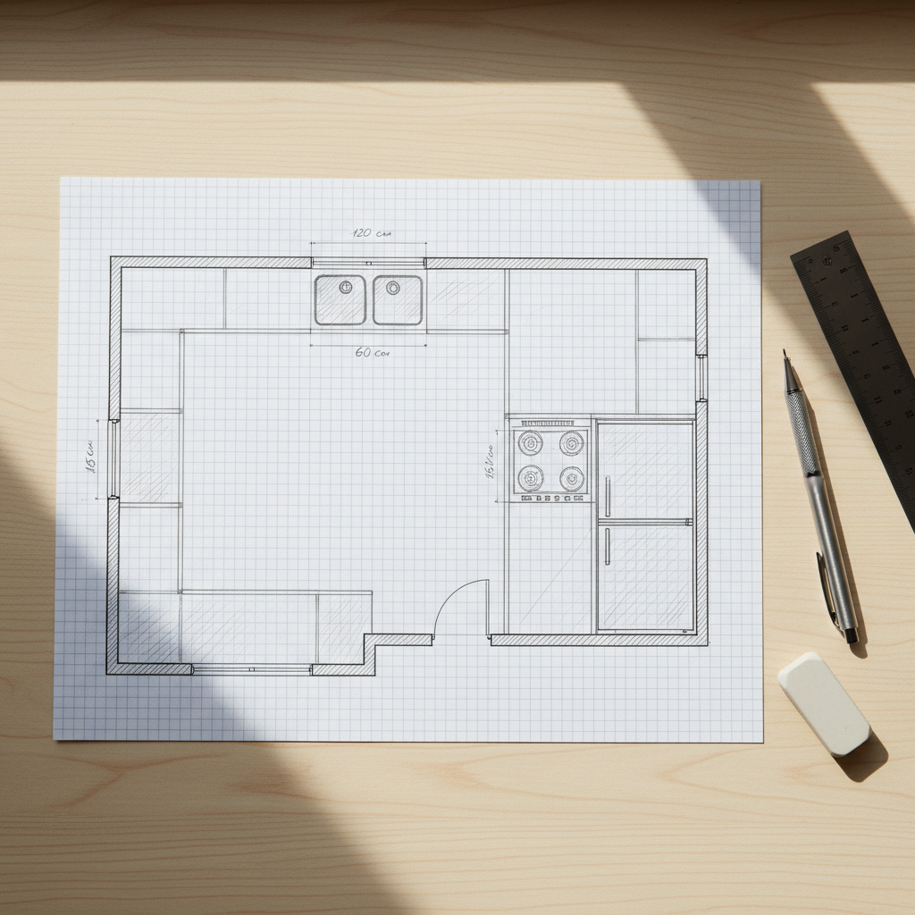 Kitchen Too Tight? Kitchen Layout Ideas on Graph Paper