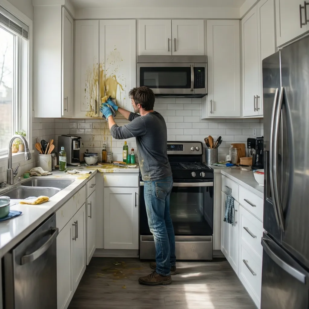 How to Remove Oil Grease from Kitchen Surfaces