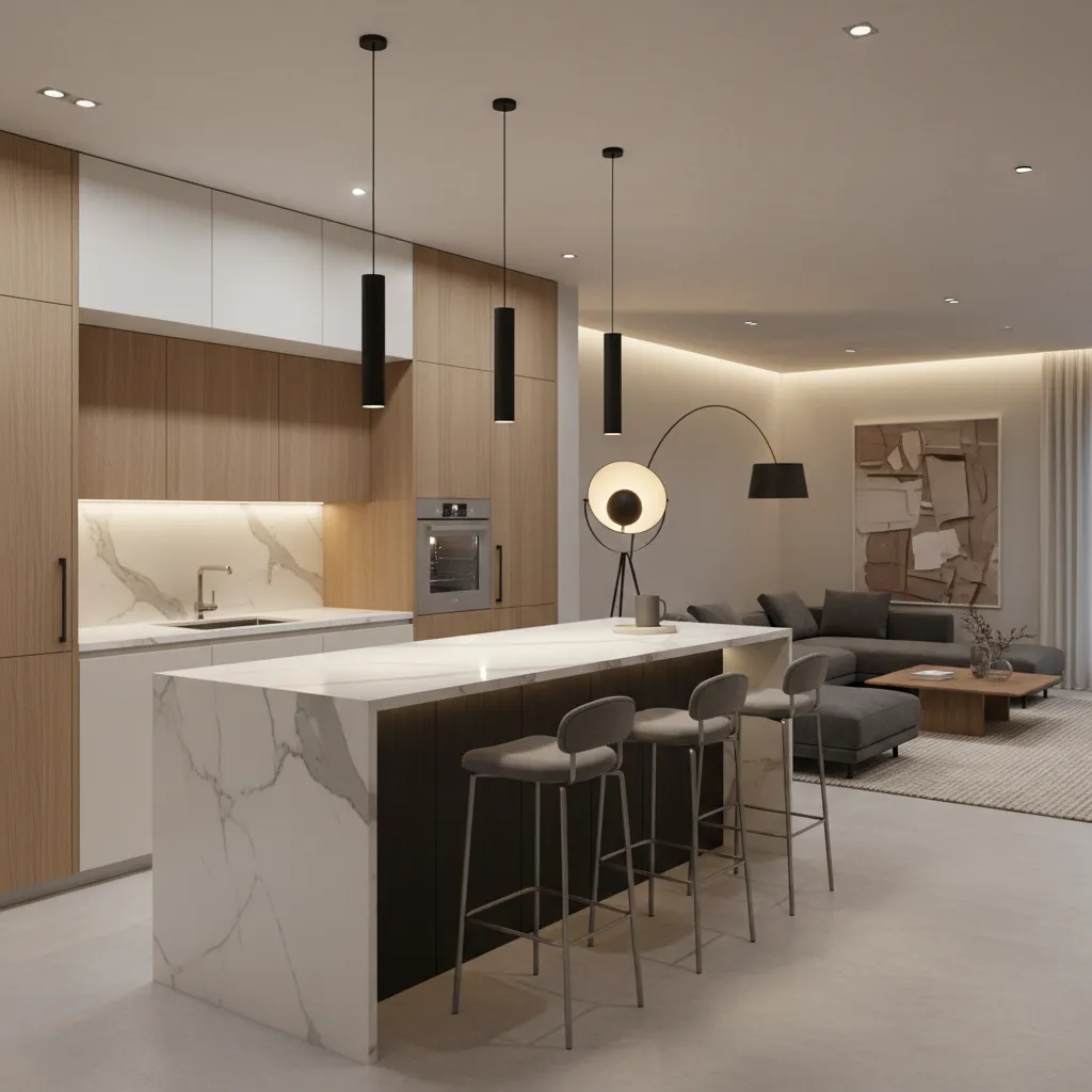 Open Plan Feels Messy? Separate Kitchen and Living Room
