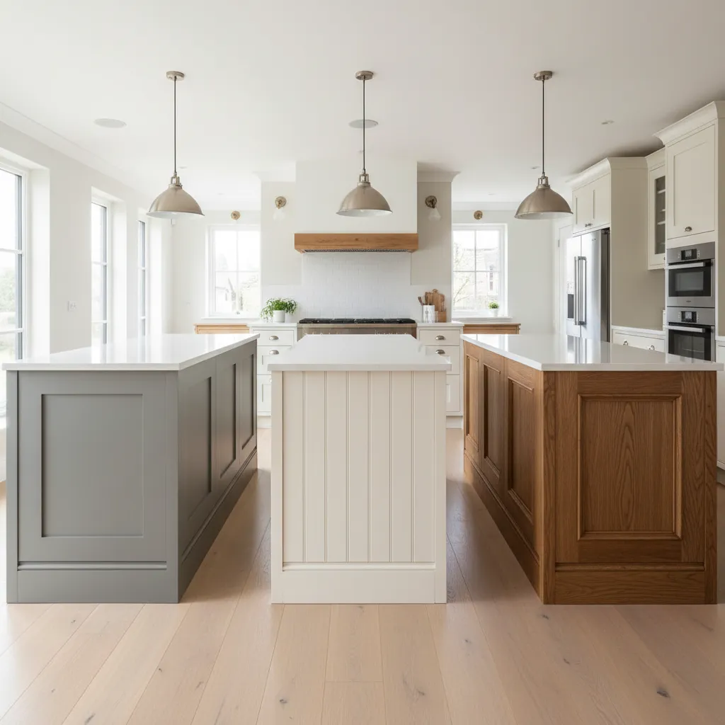 3 Kitchen Island Wainscoting Styles Compared