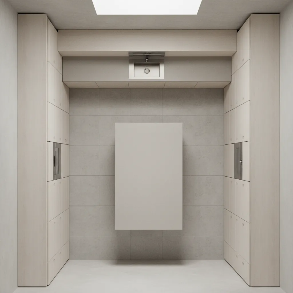 Kitchen layout showing spacing between island and cabinets