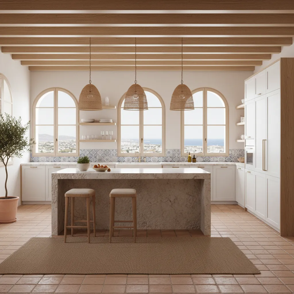 Diseño de distribución de cocina moderna