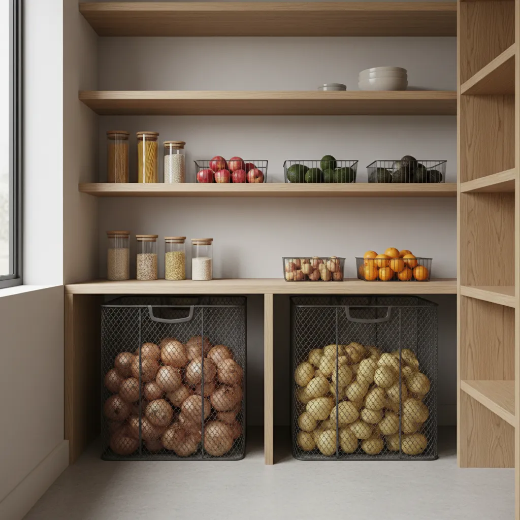 Kitchen Storage Ideas for Onions and Potatoes That Actually Work