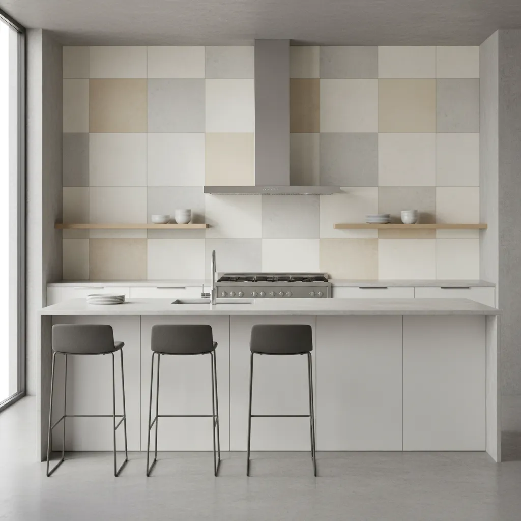 modern kitchen wall with pvc panels and ventilation preventing moisture buildup